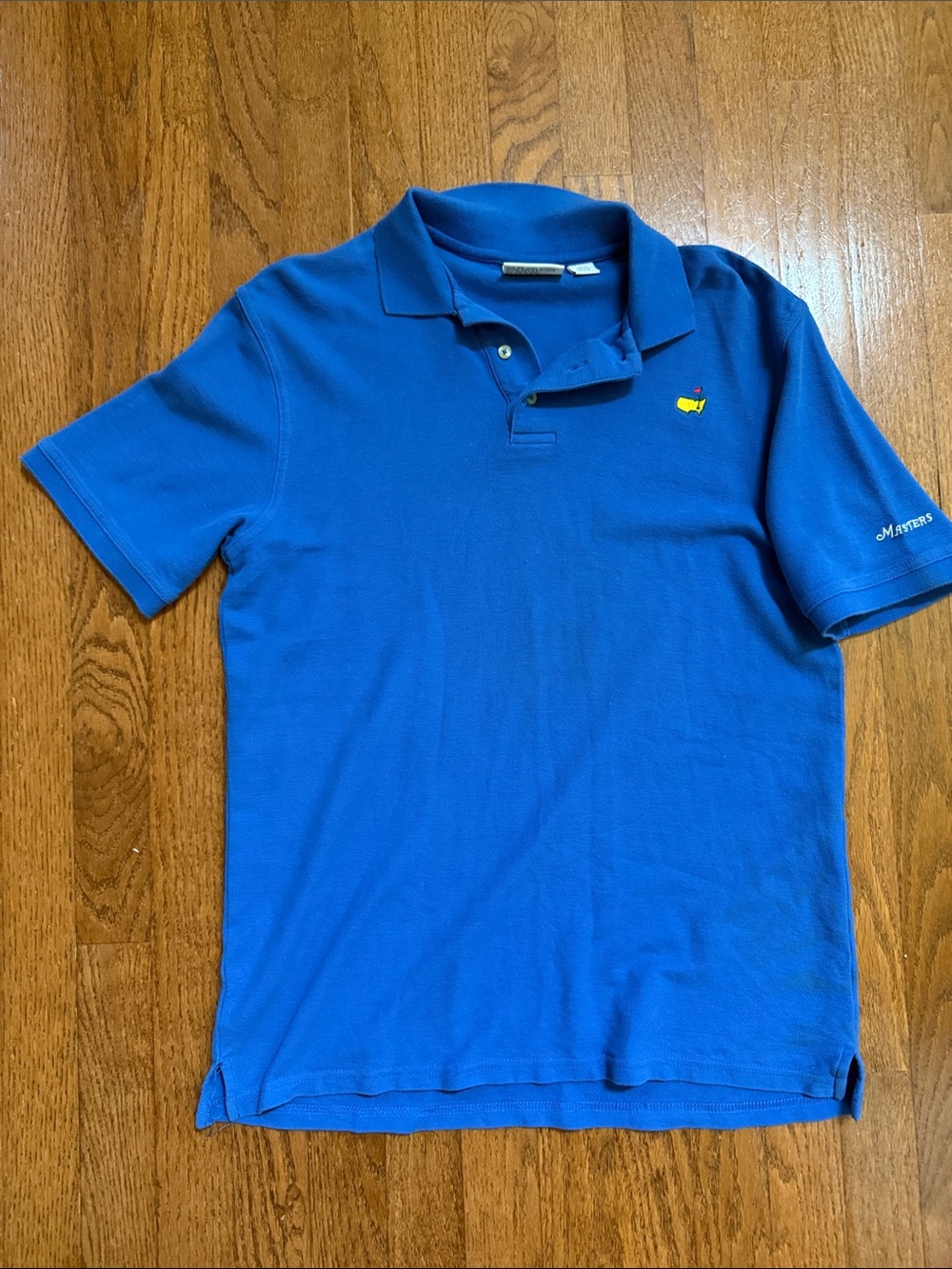 Youth XL Masters Royal Blue Short-Sleeve Polo with Yellow Embroidered Emblem